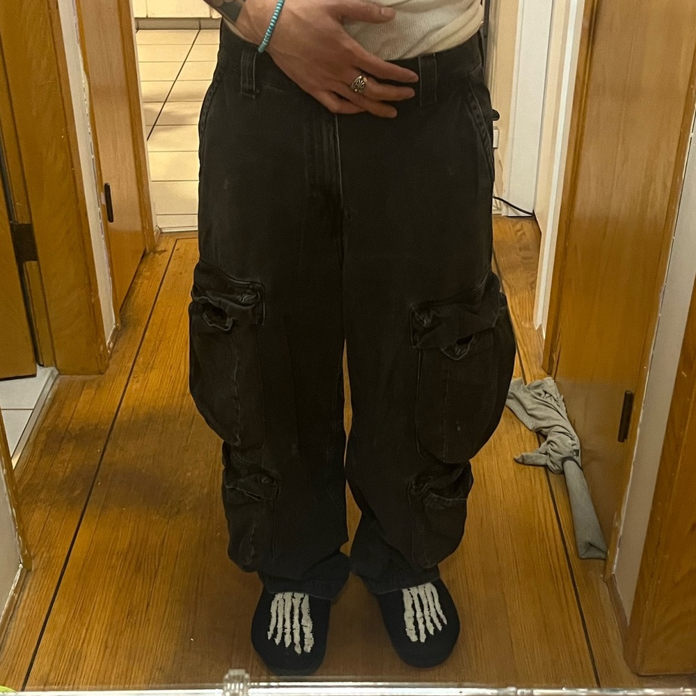 H&M Baggy Cargo Denims vintage wash 34/32